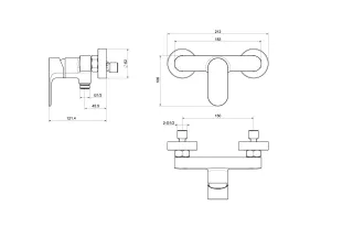 Смеситель для душа Aquatek Альфа AQ1960BGM оружейная сталь