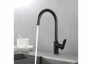 Смеситель для кухни Aquatek Альфа AQ1982MB чёрный матовый