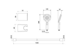 Ручной душ Aquatek Оберон AQ2033MB черный