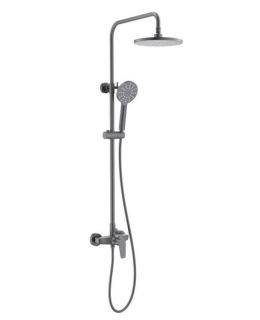 Душевая стойка Aquatek Бетта AQ2160BGM шлифованный чёрный хром