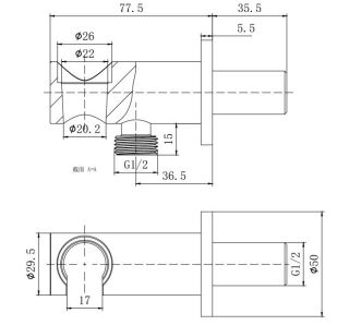 Шланговое подсоединение Aquatek AQ2455CR с держателем хром