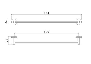 Полотенцедержатель Aquatek Европа AQ4114BG 60 см шлифованное золото