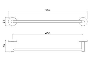 Полотенцедержатель Aquatek Европа AQ4120BG 45 см шлифованное золото