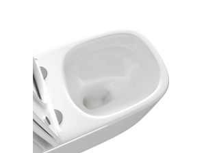 Унитаз напольный Aquatek Optima Plus Square AQ4451-00 смыв торнадо безободковый белый