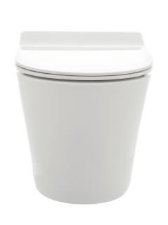 Подвесной унитаз AQUAme AQM2001 с крышкой-сиденьем белый глянцевый