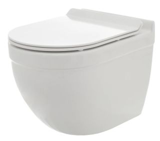 Подвесной унитаз AQUAme AQM2006 безободковый белый глянцевый