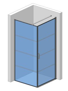 Душевой уголок AQUAme AQM5215-RH-8 80x80см чёрный матовый
