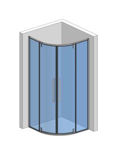 Душевой уголок AQUAme AQM7101-2-9 90x90см чёрный матовый