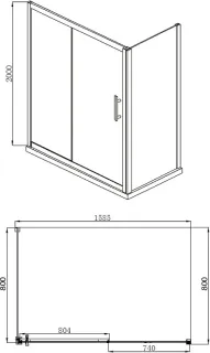 Душевой уголок Aquanet Delta NPE1131 273608 160x80 см стекло прозрачное профиль хром