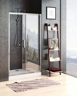 Душевая дверь Aquanet Delta NPE6121 273612 130 см стекло прозрачное профиль хром