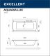 Ванна акриловая Excellent Aquaria Lux WAEX.AQU180WH 180 x 80 см