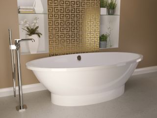 Ванна из искусственного камня AquaStone Кантри 188x94см белый