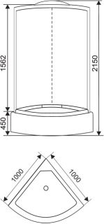 Душевая кабина ARCUS AS-113G 100x100
