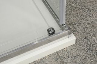 Душевой уголок прямоугольный, хром BelBagno UNIQUE-AH-1-100/115-80-C-Cr