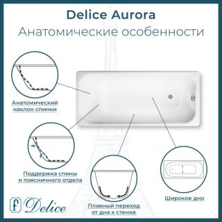 Ванна чугунная Delice Aurora DLR230603 150x70