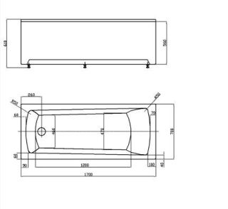 Акриловая ванна AZARIO ENRICA AV.0030170 прямоугольная