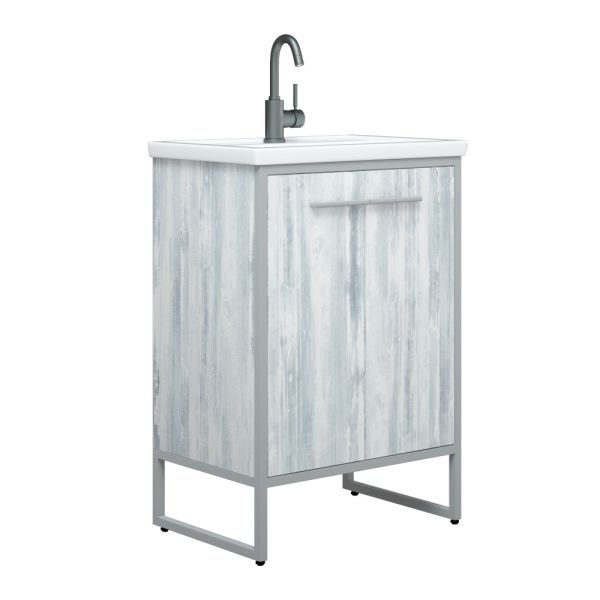 Тумба под раковину Corozo Айрон 60см арт/серый SD-00000308