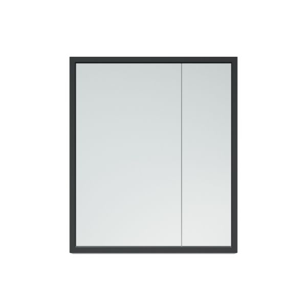 Зеркало-шкаф Corozo Айрон 60см белый/чёрный SD-00000392