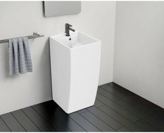 Раковина напольная AZARIO COMELLA 48 AZ-314 отдельностоящая прямоугольная, белый