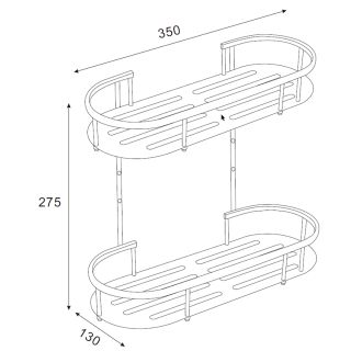 Полка двухэтажная Azario ALTRE AZ-837-2