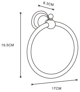 Полотенцедержатель Azario ELVIA AZ-91111Q кольцо
