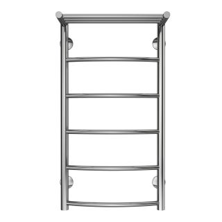 Полотенцесушитель водяной AZARIO VERONA AZ04148P  400/800 с полкой, 5 секций, нижнее/диагональное подключение, 1/2, хром