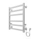 Полотенцесушитель электрический AZARIO PALERMO AZ83856W 500/600 квадрат, 6 секций, тен справа, белый