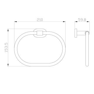 Вешалка для полотенец Wonzon & Woghand First WW-8423 хром