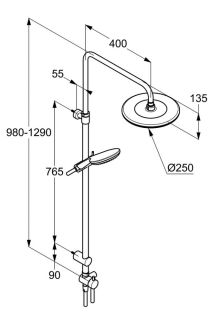 Душевая стойка Kludi Freshline Dual shower system хром 6709005-00