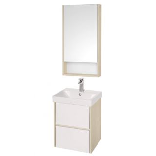 Зеркальный шкаф Акватон Сканди 45см белый/дуб верона 1A252002SDB20