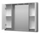 Зеркальный шкаф с подсветкой Brevita Balaton BAL-04100-01-01 100см белый/серый