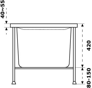 Акриловая ванна Azario Бали БАВ0001 150х70