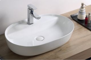 Раковина накладная BelBagno 61см белая BB1346