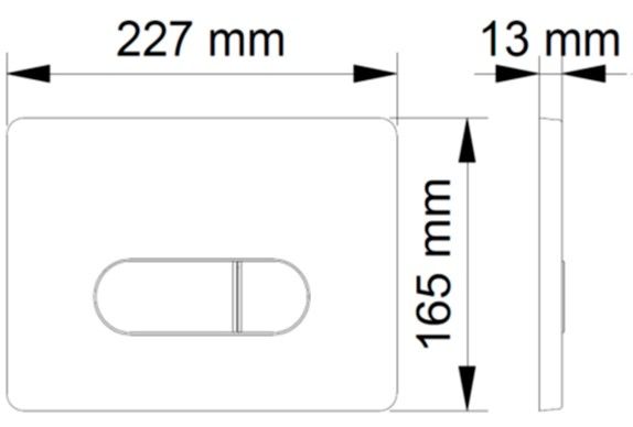 Кнопка смыва Berges Novum хром глянец 040033