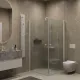 Душевой уголок на монопетле by Deonria U-90-89-6-S-W1 90x89см белый/сатин