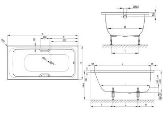 Стальная ванна Bette BetteSelect 3412-000 170x75 см белый