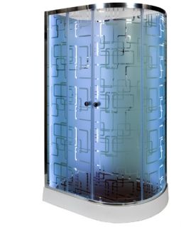 Душевая кабина Deto ЕМ1512 L N LED с гм. 120х80х208 см