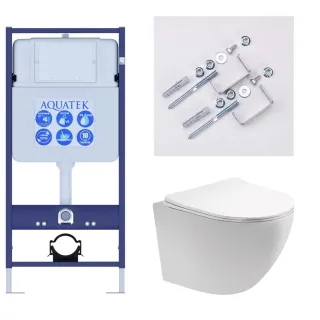 Комплект SET AQUATEK ЕВРОПА T-KKI2 унитаз с инсталляцией и сиденьем