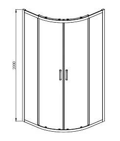 Душевой уголок Aquatek AQ ARI RO 08020BL 80x80см чёрный