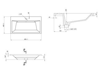 Раковина Grossman БЛИСС  10.R01.80.000 белая 80 см