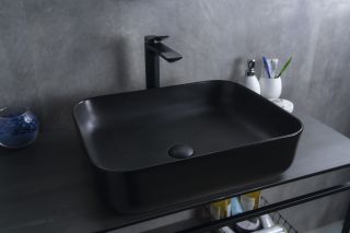 Раковина Gid Bm1304 53350 накладная черная матовая 50x39x13