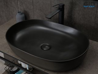 Раковина Gid Bm1348 53355 накладная черная матовая 61x41x13.5