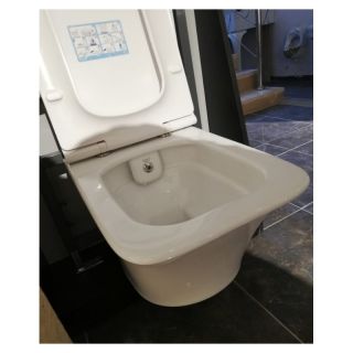 Подвесной унитаз Boheme Mirage с функцией биде белый глянец 965-2