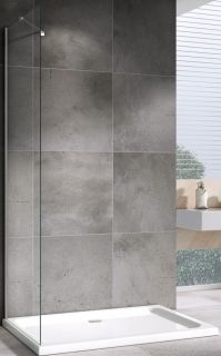 Душевая стенка ABBER Zart 100см хром S101