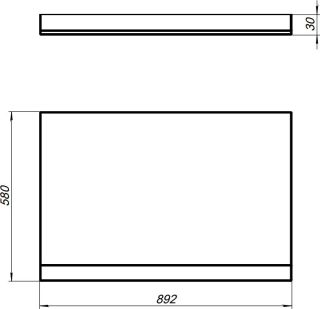 Боковая панель для ванны Aquanet Palma 176938 R 60 см