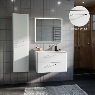 Тумба с раковиной IDDIS Brick подвесная 80см белый BRI80W0i95K