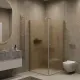 Душевой уголок на монопетле by Deonria U-80-79-6-BR/M-BR 80x79см бронза/бронза матовая
