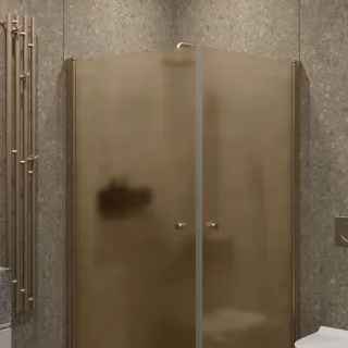 Душевой уголок на монопетле by Deonria U-80-79-6-BR/M-BR 80x79см бронза/бронза матовая