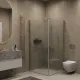 Душевой уголок на монопетле by Deonria U-90-89-6-S-BR1 90x89см бронза/сатин