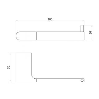 Бумагодержатель Timo Luiro 18441/18 чёрное золото